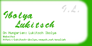 ibolya lukitsch business card